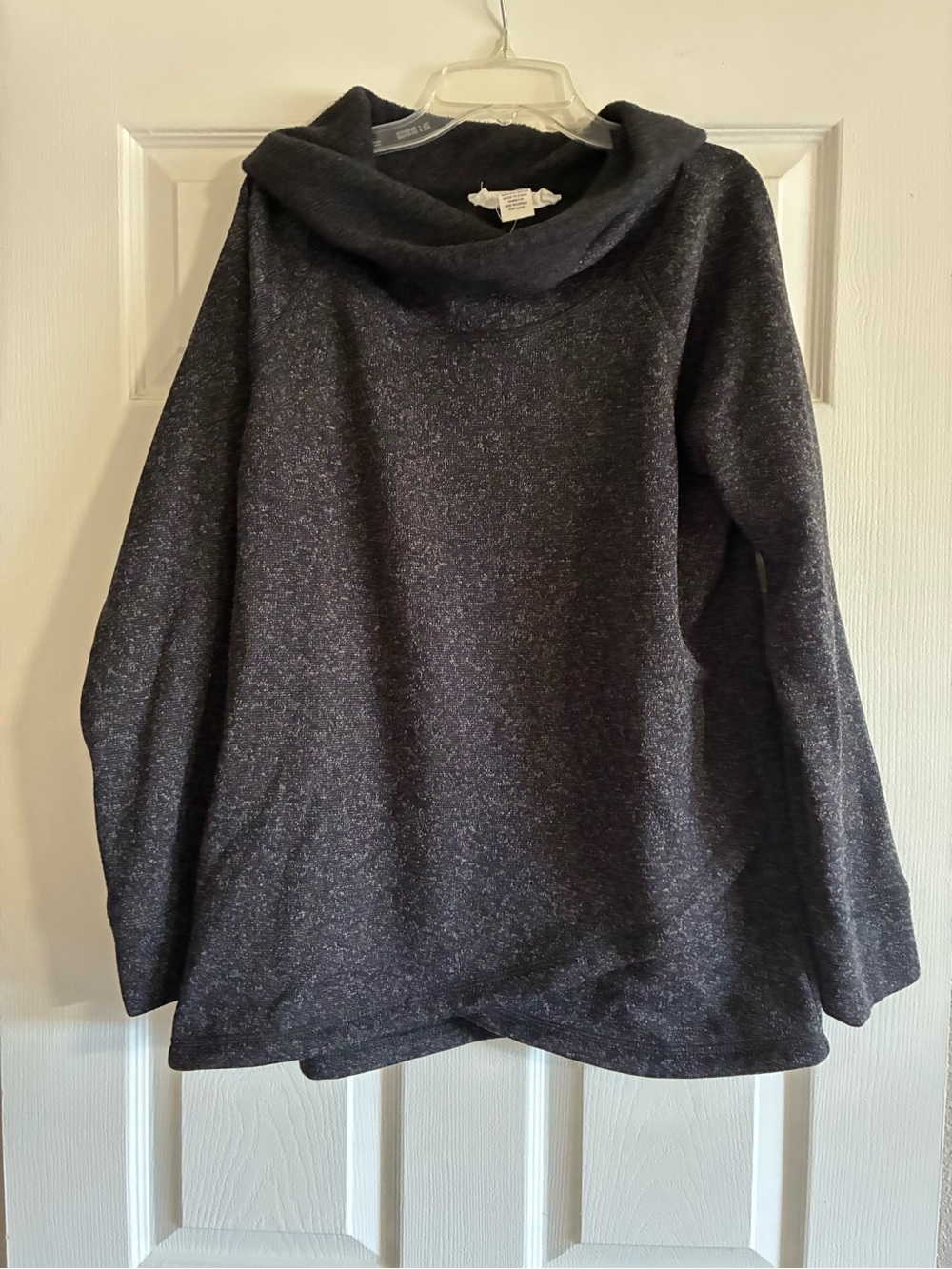 Workshop Republic Clothing Dark Charcoal Funnel Cowl Neck Sweater